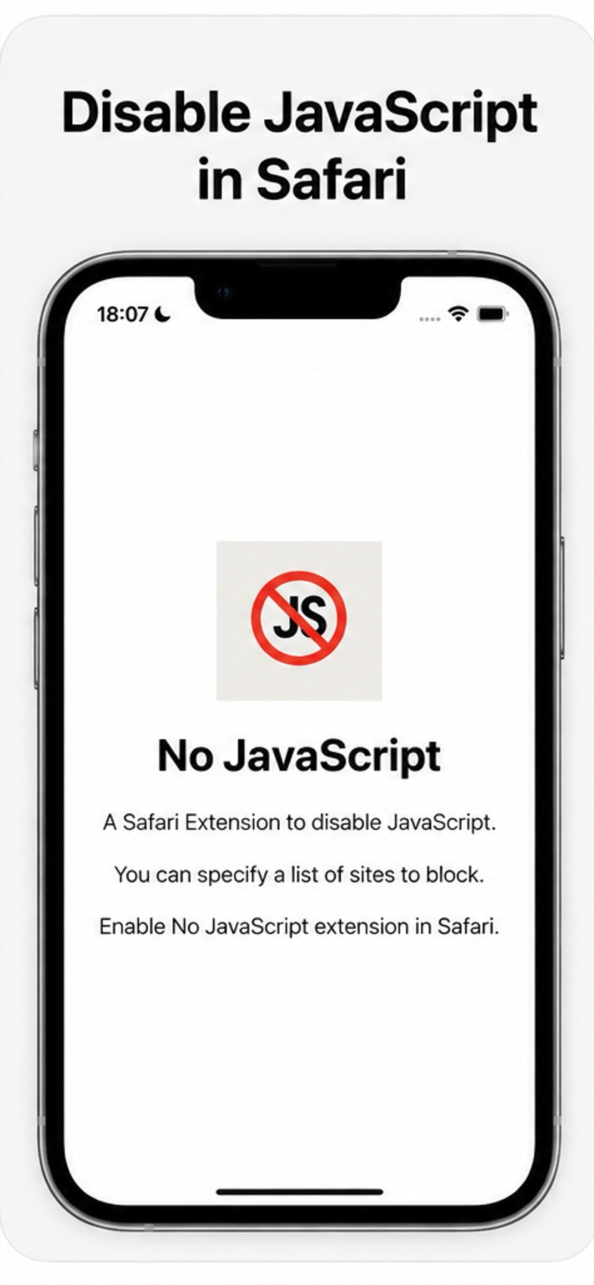 No JavaScript: Safari Blocker app screenshot 2