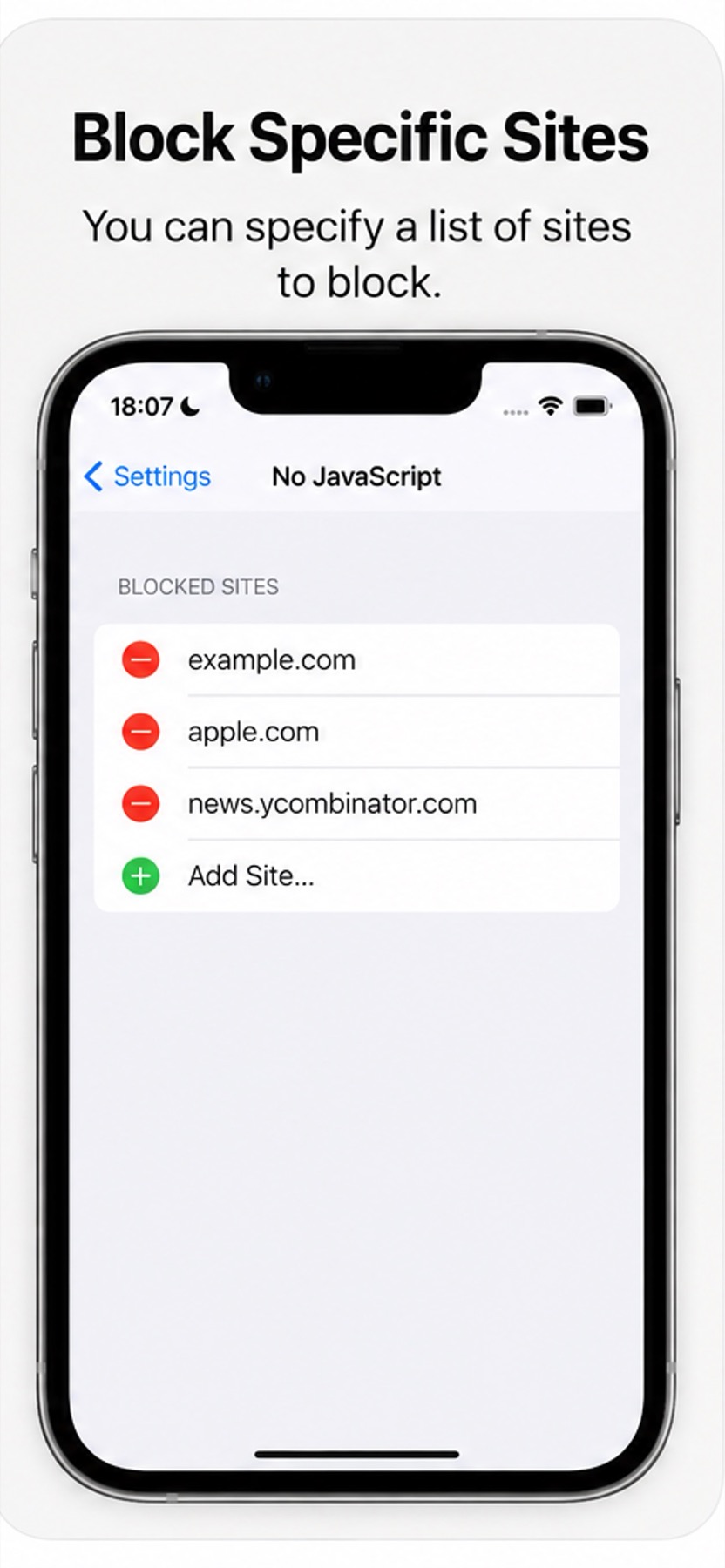No JavaScript: Safari Blocker app screenshot 3