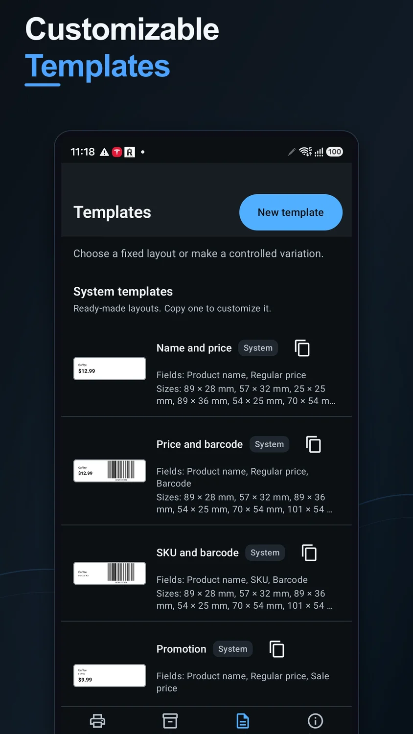 Scan Print Labels for DYMO 450 app screenshot 3